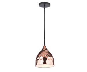 Lampe à pendule vintage suspendue projecteurs de plafond de couloir à optique martelée dans un ensemble comprenant des ampoules LED