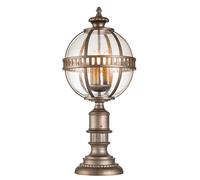 Lampe à Pied Borne Lumineuse Laiton Lampadaire Verre Transparent 3 à Feux