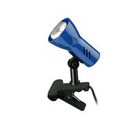 Lampe à pince BRILONER LEUCHTEN LOCK, 40 W, IP20, bleu, métal-plastique, excl. 1x E14, 6,5 x 11,5 x 10,8 cm
