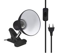 Lampe à Pince E27 avec prise Européenne et Interrupteur Rotation de 270 Degrés Support Douille Vis Edison Support de Lampe MIROIR