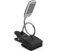 Lampe à Pince LED pour Chevet, Lecture, Pupitre Ordinateur Bureau - Daffodil ULT300 - 28 LED, 3 Modes d'Eclairage, Clipser ou Poser, Pile ou USB Secteur Noir G