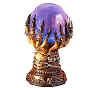 Lampe à plasma en forme de boule avec effet "main de sorcière", boule de cristal pour Halloween, décoration de table