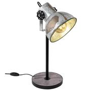 Lampe À Poser Barnstaple Au Design Industriel brun, noir, zinc
