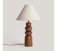 Lampe À Poser Bois Adah Iluzzia Beige