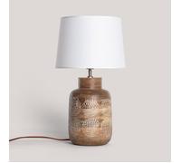 Lampe à Poser Bois Akash ILUZZIA Blanc
