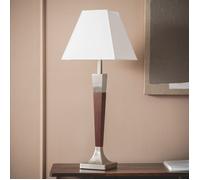 Lampe à Poser Bois et Métal Lizza Piramis Blanc