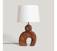 Lampe À Poser Bois Hunar Ii Iluzzia Blanc Naturel