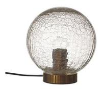 Lampe à Poser Boule en Verre Ciselé Socle Doré Ø20cm - GINA - ALTOBUY Or G