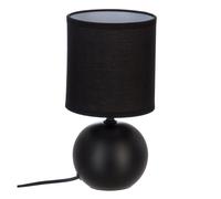 Atmosphera Lampe Timeo noir mat en céramique H25 cm