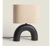 Lampe À Poser Céramique Et Tissu Callie Noir