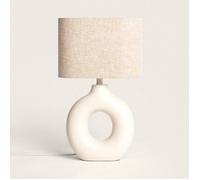Lampe à poser Céramique et Tissu Memphis Beige