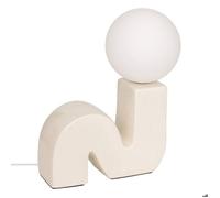 Lampe à poser champignon secteur Sibil beige H33,5cm - Atmosphera Créateur d'intérieur