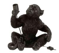 Lampe à Poser Déco Singe Assis 37cm Noir