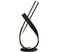 Lampe à poser design contemporain - lampe de table design spirale - dim. 21L x 15l x 43H cm - alu. noir LED blanc chaud Noir G