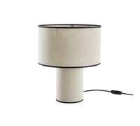 Lampe à poser design en lin et coton noir H36 cm SLOT