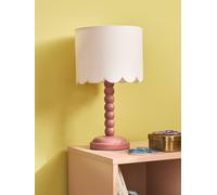 Lampe à poser détails Festons rose foncé TU