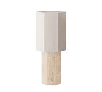 Lampe à Poser Eight Over Eight, Grand , Travertin/jute Blanc