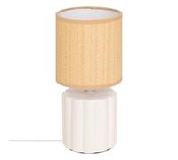 Atmosphera - Lampe à poser champignon secteur tylia blanc h26,5cm