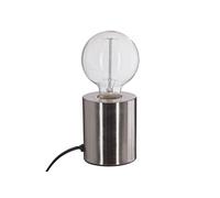 Atmosphera Lampe à poser Ampoule en fer H. 10,5 cm Argent