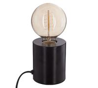 Atmosphera - Lampe à poser en fer Ampoule - H. 10,5 cm - Noir