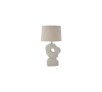 Lampe à poser en grès blanche, E27, 1 ampoule, sculpturale, forme géométrique - Bloomingville, Cathy - H53 cm