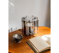 Lampe à poser en inox à la forme géométrique n°1065