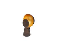 Lampe à poser en métal noir et or, E27, 1 ampoule, mini, lampe de chevet - Chehoma, Glow - 17x14x28 cm