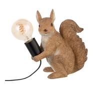 Lampe à Poser en Résine Écureuil 25cm Marron