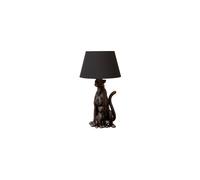 Lampe à poser en résine noire, E27, 1 ampoule, lampe de chevet - Chehoma, Bébé - 36x36x67 cm