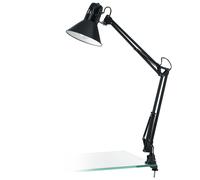 Lampe à poser FIRMO E27 1X40W en acier et matière synthétique noir brillant 730x0mm