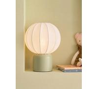 Lampe à poser forme boule pied métal vert sauge TU