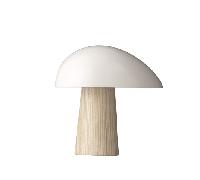 Lampe à Poser Fritz Hansen Night Owl , Blanc Fumée , Base en Frêne