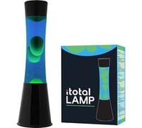 Lampe à poser Lave Base Noire Liquide Bleu Cire Verte 30 W 40 cm