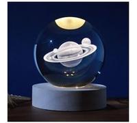 Lampe à poser Itotal Led Crystal Ball Saturn medium Multicolore