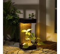 Ledkia Lampe à Poser LED Extérieure Solaire Agra Marron foncé