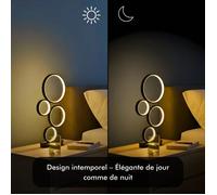 Lampe a poser LED - INOLEDS - Ring Noir - Dimmable
