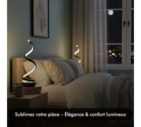 Lampe a poser led - inoleds - spirale noir - dimmable