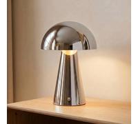Lampe à poser LED Nevijo Lindby, dimmable, argenté, Salon / Salle à manger, Métal, Moderne, Lampe a poser LED