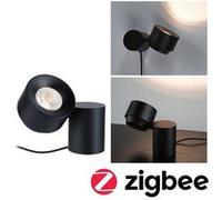 Paulmann 79781 lampe à poser LED Zigbee Smart Home Puric Pane incl. 1x3W gradable lampe à poser Noir Métal, plastique 2700K