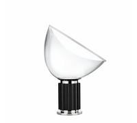 FLOS Lampe de table Taccia Small LED – 48,5 cm – Noir, coupole en verre
