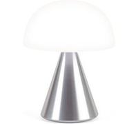 Lexon MINA L Lampe Champignon LED sans fil rechargeable, lampe à poser avec 9 couleurs de lumière avec variateur d'intensité, tactile et rechargeable, jusqu'à 24h d'autonomie - Alu Poli