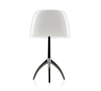 Lampe à Poser Foscarini Lumiere Grande Blanc et Noir Chromé Noire