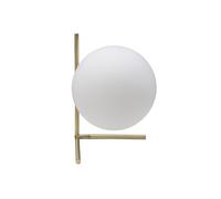 Mauro Ferretti Lampe à poser Glamy Sphère 27 cm Blanc & Or métal et verre