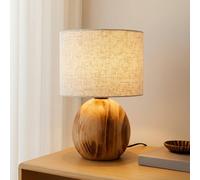 Lampe à poser Mayumi Lindby, bois clair, Salon / Salle à manger, Bois, Scandinave, Lampe à poser