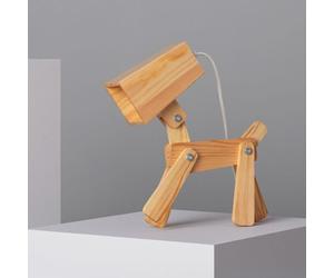 Lampe À Poser Métal Et Bois Kids Coba Doggi Naturel
