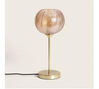 Lampe À Poser Métal Et Verre Klimt Ambre