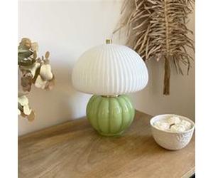 Lampe à poser Objet Paris Madeleine - Verre et céramique Vert Matcha - H25cm D22cm Vert