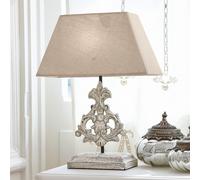 Lampe à poser Poème lin/blanc vieilli H/L/P env. 46/35/15 cm