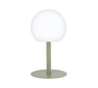 Xanlite, Lampe à Poser POP Boule Métal Rechargeable USB, Température de Couleur Réglable, Résistante IP44, Nomade avec Autonomie 8H, Finition Polie, Kaki