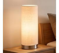 Lampe à poser Ronja Lindby, dimmable, beige, Chambre à coucher, Textile / Tissu / Soie, Moderne, Lampe à poser